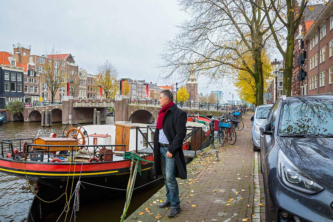 Dutch man standing by the water