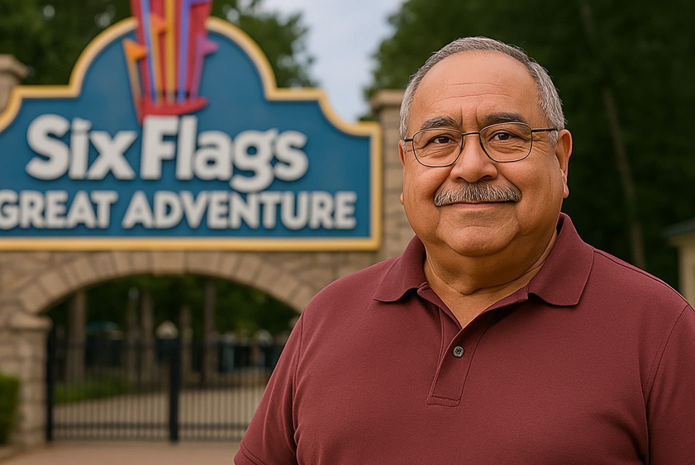 Ai Richard Macias outside Great Adventure