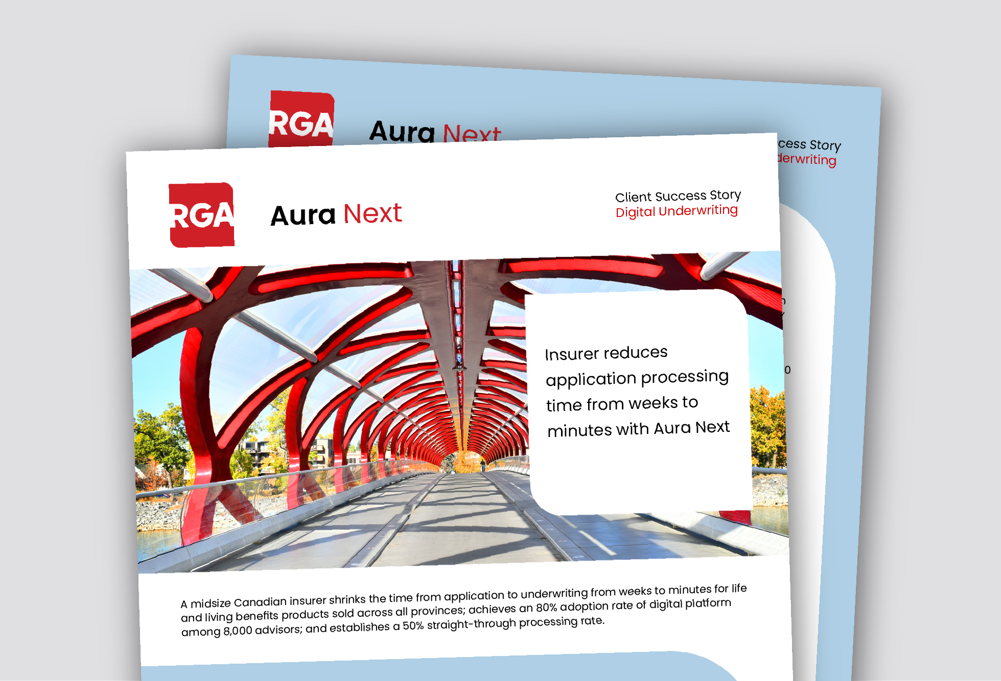 A bridge representing underwriting acceleration through AURA Next